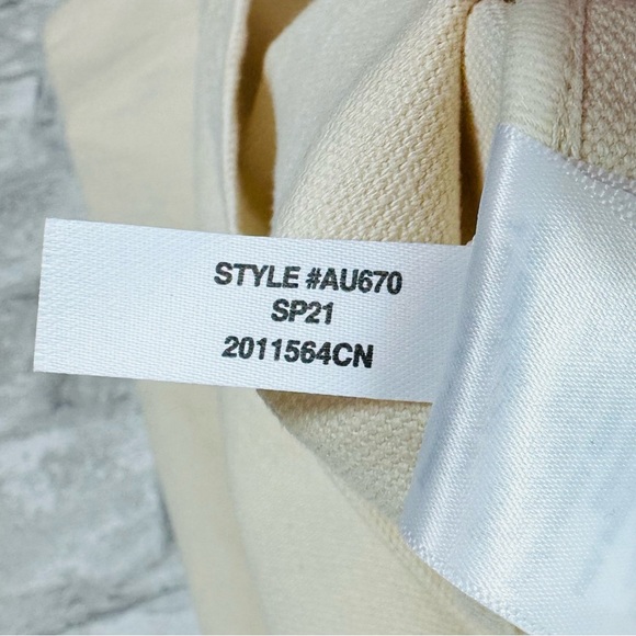 J. Crew Wallace & Barnes Duck Canvas Utility Chore Jacket Size Large Off White - Picture 10 of 15